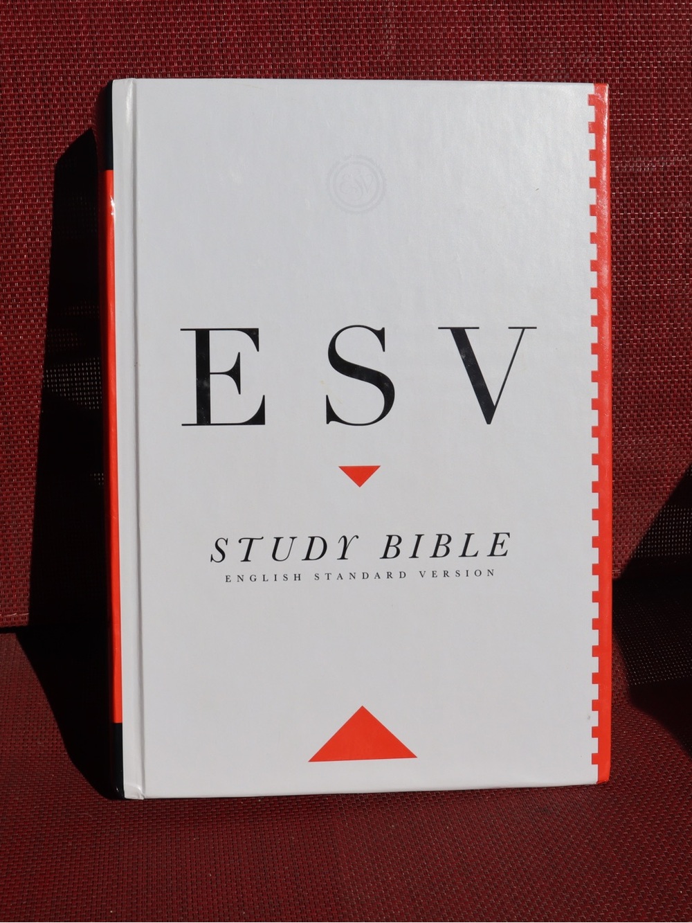 ESV Study Bible Hardcover in White and Red